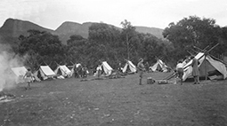Nature Study Camp held by the Victorian Government Tourist Bureau in 1928 on the site of what is now Grampians Paradise Camping and Caravan Parkland
